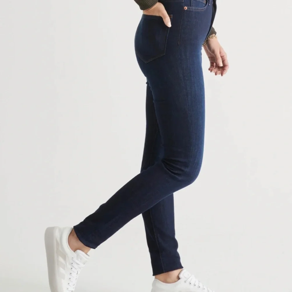 NWT DUER Women's Performance Denim High Rise Skinny in Dark Stone 27" x 31" - Picture 7 of 11